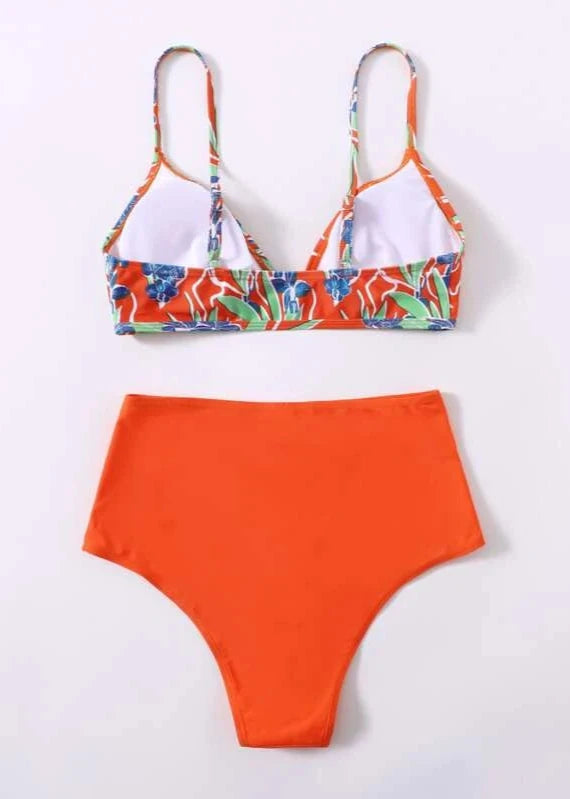 Orange High Waisted Bikini