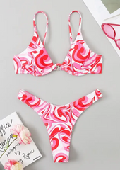 Pink Printed Bikini