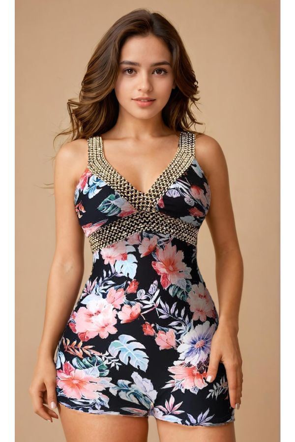 Floral Full coverage Monokini