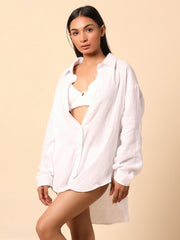 White Mystic Eye Oversize Shirt