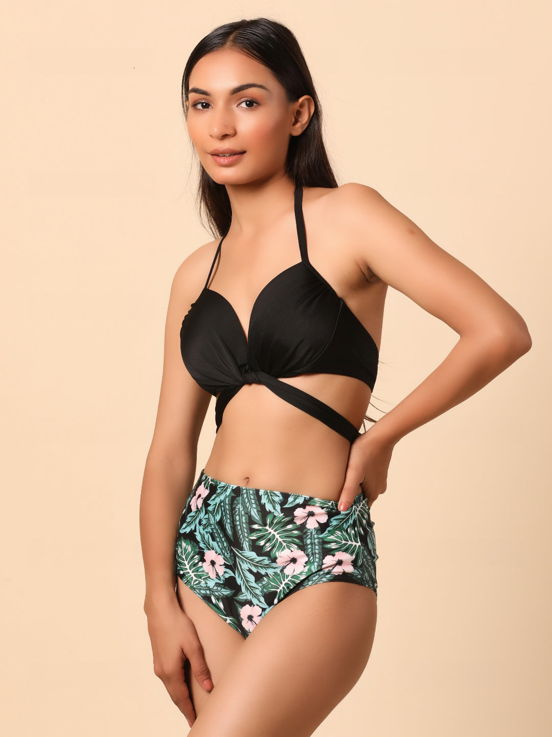 Green 3 piece swimwear set