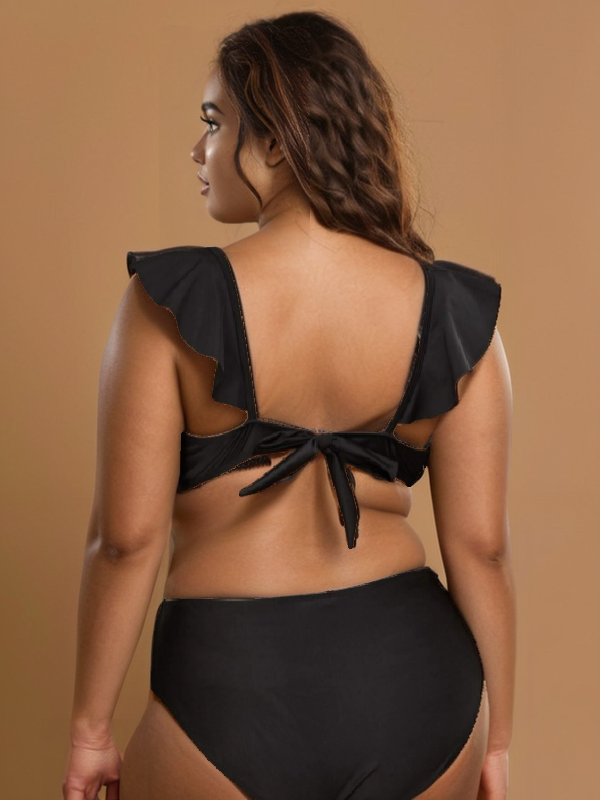 Black Plus size monokini