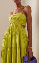 Lime Tiered Maxi Dress