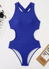 Blue padded Monokini