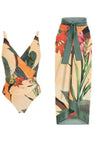 Printed Padded Monokini with a Sarong - WomanLikeU